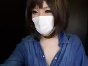 日本口罩美少女在衛生間裸體